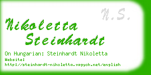 nikoletta steinhardt business card